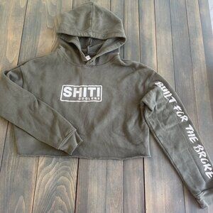 Shiti Coolers “For the Broke” Cut Off Cropped Women’s Hoodie - Size Small (J8)